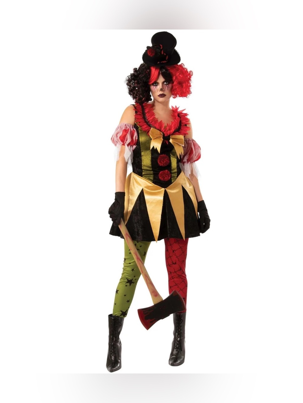 Rubie's Opus Evil Clown Costume - Black, Red & Gold